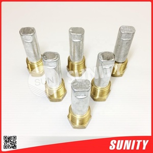 TAIWAN SUNITY Lingote de zinc de alta pureza Repuestos marinos 16mm * 50mm * M8 + 1/2 "Ánodo de lápiz de zinc con enchufe de latón para Yamaha - Product Image 6