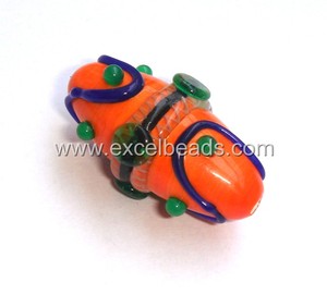 Large Designer Oval <b>Glass</b> <b>Beads</b> Multi-Purpose Indian Handmade <b>Lampwork</b> <b>Beads</b> Available Gold Blue Red White Green Made <b>Crystal</b> - Product Image 3
