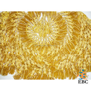 Borlas, Bolitas y Flecos Dorados al por Mayor, Flecos Largos Dorados con Cordón, Borla Clerical, Hilo Metálico - Product Image 5