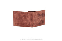 Dompet Kulit Pria Vintage Coklat Grosir Langsung dari Pabrik, Dompet Pendek RFID Multifungsi Bordir Permen, Tempat Kartu Bisnis