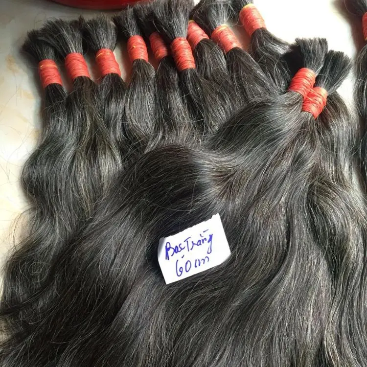 Raw Vietnamese hair extensions 100% human hair affordable price white grey hair with high quality