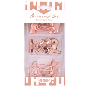 Toolour — lot de limes de papier, la série nostalgique Vintage, couleur or Rose assortie, épingles dans un plateau de rangement, papeterie - Product Image 2