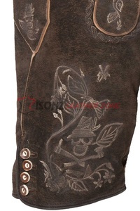 Unisex Lederhose Bavarian Garments Trachten <b>Long</b> Pant Oktoberfest Club <b>Shorts</b> Plus Size Feature Printed Trachten Bavarian Style - Product Image 3