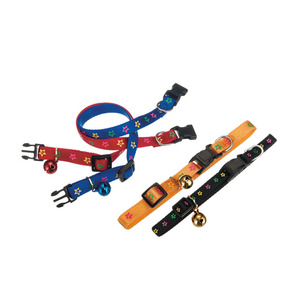 ปลอกคอสุนัขแบบหัวเข็มขัดปรับได้สายรัดไนลอนทำจากผ้าซาตินลายคลาสสิกสำหรับสัตว์ขนาดเล็ก - Product Image 4