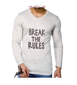 เสื้อยืดคอกลมแขนยาวสำหรับผู้ชายเสื้อยืดสตรีททำจากงานตามสั่ง - Product Image 1