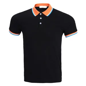 Mens high Standard pure Cotton Pique embroidered new collar design Polo Shirt