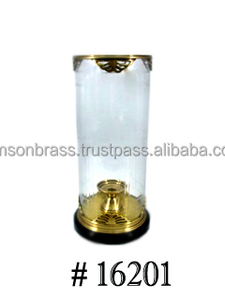 Bougeoir ouragan fait main de style traditionnel en verre craquelé - Product Image 6