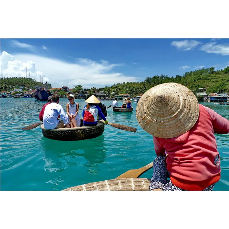 Perahu Coracle Bambu Kayu Unik dengan Harga Terbaik untuk Luar Ruangan