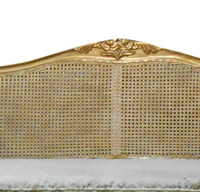 Meubles en acajou indonésien: combinaison de canapé classique en or, Style de meubles en bois et en rotin