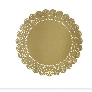 Dessous de verre en acier inoxydable plaqué or pour le thé de forme ronde Tasses à thé en verre de qualité supérieure Dessous de verre pour le thé décoratif - Product Image 1