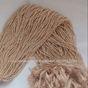 Brown CZ Faceted Micro Beads Quality Diamond Cut Natural Zircon Shaded Stone Beads - Product Image 1