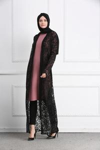 Fabuleuse qualité femmes musulmanes rayé Abaya Dubai caftan Robe Kimono - Product Image 2