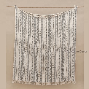 De algodón manta venta al por mayor de textiles para el hogar tejida a mano india manta - Product Image 1