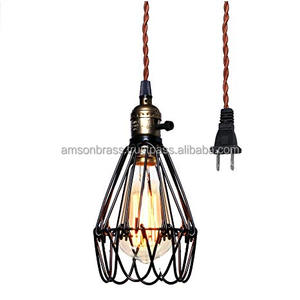 Metal Iron Hanging Pendent Lamp High Quality Cage Design Hanging Pendant Lamp for Home <b>Lighting</b> Decoration - Product Image 3