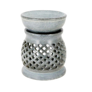 Natural Soapstone Beautiful Handmade <b>Aroma</b> Fragrance And <b>Diffuser</b> Oil Burner Curved Shiny Beautiful Shape For Home Decoration - Product Image 1