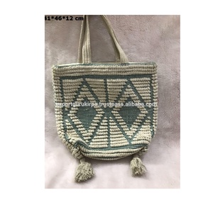 Elegante bolso de mensajero de tela de algodón para mujer bordado a la moda patrón de compras de oficina hilo decorado - Product Image 4