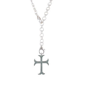 Chaîne de pierres précieuses en argent, collier en diamant pavé d'argent, fournisseur - Product Image 1
