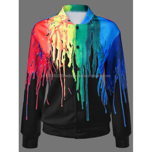 เสื้อแจ็คเก็ตไนลอนโพลีเอสเตอร์หลากหลายประเภท ราคาขายส่งแบบกำหนดเอง เสื้อแจ็คเก็ตบอมเบอร์แบบซับลิเมชั่น/เสื้อแจ็คเก็ตซาตินสไตล์ Letterman สำหรับวิทยาลัย - Product Image 4