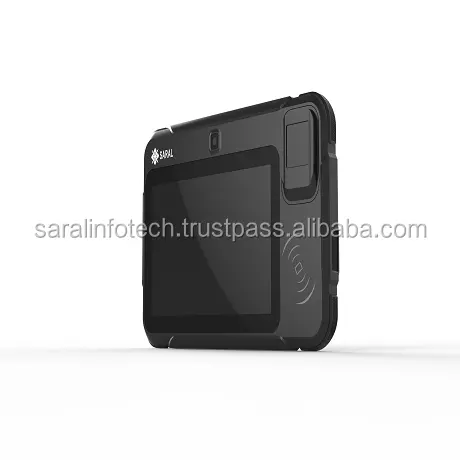 Pemindai Sidik Jari Biometrik, Tablet PC Genggam PDA Ponsel dengan Pembaca Kode Batang RFID 2D