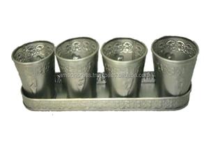 Portavelas personalizado con forma de hoja decorativa para mesa, diseño clásico, hecho a mano, color azul, portavelas T-Light - Product Image 4