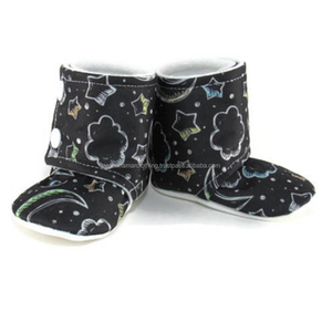Bottines de bébé en coton biologique de haute qualité, molletonnées indien, 100% coton biologique, livraison gratuite - Product Image 1