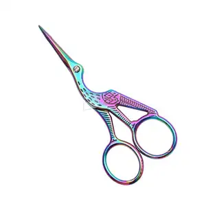 Fancy Embroidery scissors small crafting school scissors knitting office Shear multi purpose stork shape scissors