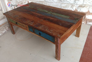 2018 Table basse en bois ancien récupéré personnalisée meubles de maison solides avec style rustique pour une utilisation en intérieur - Product Image 2