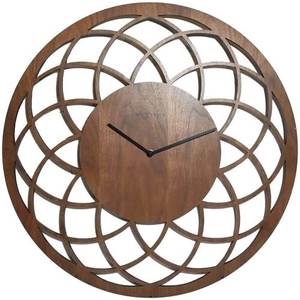 Reloj de pared de madera estándar de alta calidad, reloj de pared decorativo para el hogar y la sala de estar de gran tamaño, reloj de estilo de madera de Color marrón oscuro - Product Image 1
