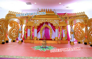 Real conjunto de Mandap de boda, de fibra, para escenario de boda, de Asia del Sur - Product Image 5