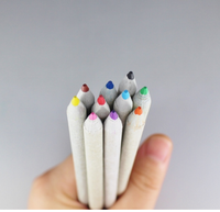 Lápiz de color envuelto en papel, muestra gratis, ecológico, precio de fábrica