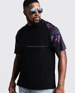 Camiseta de algodão masculina, camiseta de algodão com gola redonda e estampa de tamanho grande, roupa casual solta, verão, nova, 2019