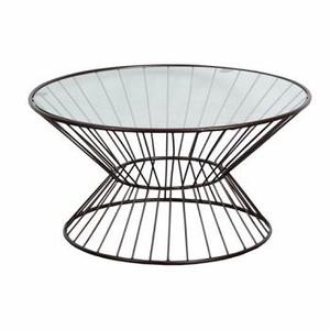 Meubles de salon en métal de qualité Table basse décorative pour la maison de couleur grise au design classique - Product Image 6