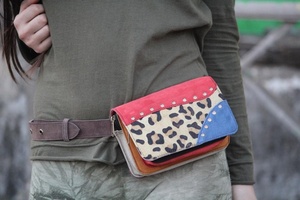 Bolso de cinturón utilitario de cuero genuino Burning Steampunk Festival cinturón de mariposa con bolsillos bolsos de cintura multicolores colección Vintage - Product Image 2