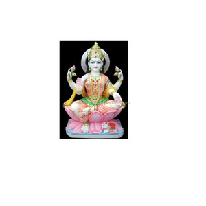 Sitting white Marble Laxmi Statue Marble Laxmi Statue - Product Image 1