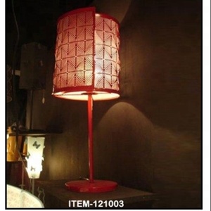IQBAL COLLECTION Modern Asian Red Table <b>Lamp</b> with Paper <b>Shade</b> E26 LED Light Source 3500K Warm White <b>Small</b> for Bedroom Decor - Product Image 3
