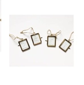 แฮนด์เมดแก้วทองเหลืองบานพับแขวนกรอบรูปมินิขนาด - Product Image 1