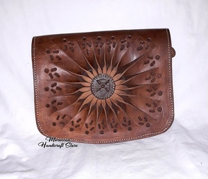 2019 estilo marroquí hecho a mano cuero PU Satchel sol emblema Ins estilo Nylon arco flores lentejuelas perla cadena decoraciones bolso - Product Image 1