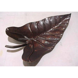 Plats de feuilles en aluminium écologiques de haute qualité et assiette de riz en métal gravée servant des aliments - Product Image 1