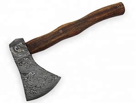 Tomahawks en acier Damas de qualité industrielle, fabriqués à la main, nouveau style, avec manche en bois, pour le camping en plein air, faciles à transporter, MH.74