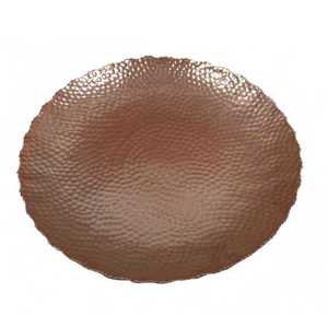 Bol de Service Rond en Argent Design Martelé Brillant Taille Personnalisée pour la Maison Servir des Aliments Fait de Qualité Laiton Fer Nouveau Style Antique - Product Image 4