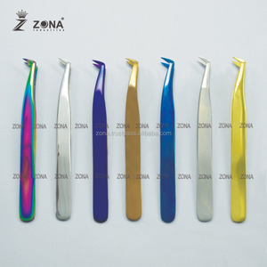 Pinzas de Precisión para Pestañas con Punta Dorada, Probadas a Mano por OEM, Pinzas de Acero Inoxidable para Extensiones de Pestañas con Puntas de Fibra Puntiagudas de Calidad Superior - Product Image 4