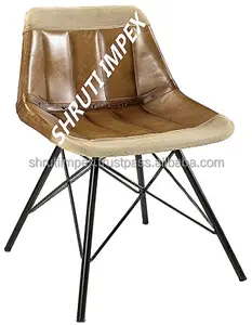 Коммерческое кресло для кафе из натуральной кожи, офисное кресло с удобным кожаным сиденьем, барный стул