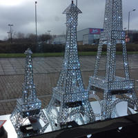 Décorations de fête de mariage de tour Eiffel en acrylique de style de mode de Paris