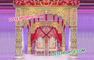 Mandap de Fibra Blanco para Bodas Radha Krishan, Último Modelo de Mandap de Fibra para Bodas 2026, Venta en Australia, Decoración para Eventos - Product Image 5