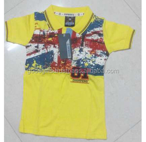 Vente en gros OEM imprimé pour enfants polo t-shirt 100% coton piqué respirant tissu tricoté design fantaisie grande taille pour garçons - Product Image 2