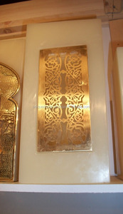 Velas de cera de abeja perfumadas decoradas de latón de lujo para decoración del hogar tipo Pilar - Product Image 2