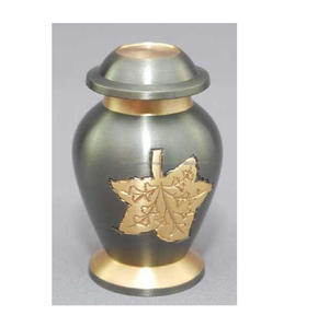 Super Quality Indian Wholesale Gold Classic <b>Keepsake</b> Cremation Urns With Pewter Finished Neck With Low Prices - Product Image 5