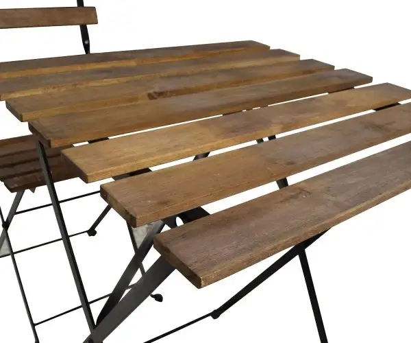 Table et chaise de jardin en bois dur d'acacia, meubles d'extérieur pliables, du Vietnam, offre spéciale