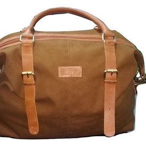 ผ้าใบแว็กซ์และหนังแท้ Duffle Bag - Product Image 1