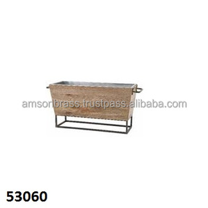 Hielera de Metal, Cubitera de Hierro Sólido para Mesa, Cubitera Ovalada para Bebidas, Enfriador de Vino Martillado - Product Image 6